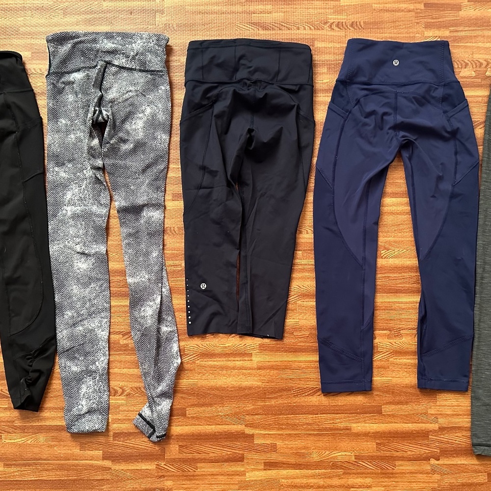 5 LULULEMON leggings SIZE 2